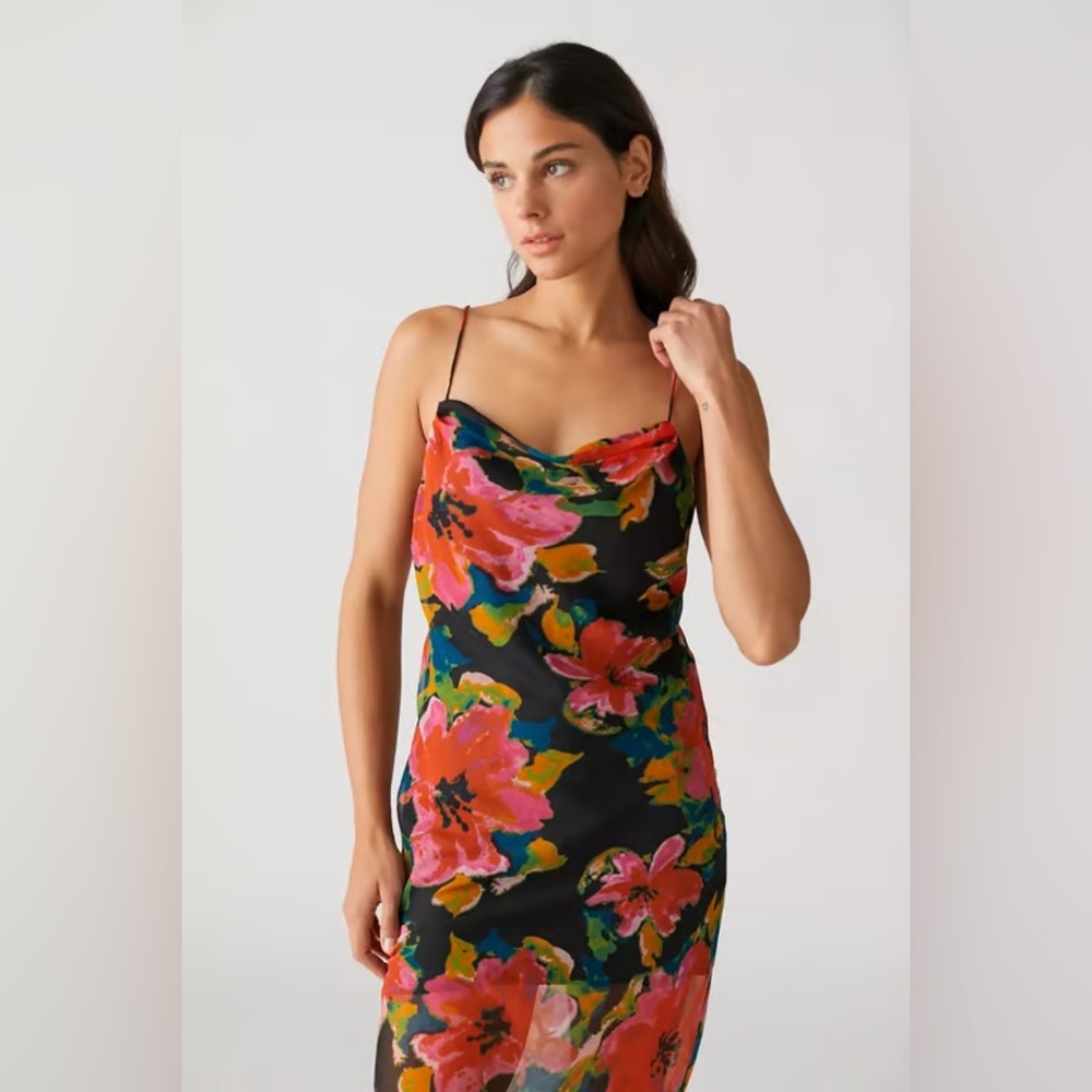 Urban Outfitter Rosalia Chiffon Floral Dress Size S